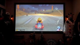 Playing Mario Kart World on a 120 Inch 4K Projector!