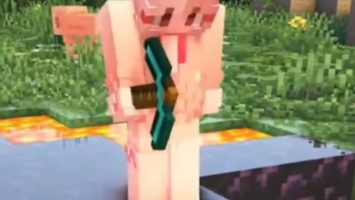 Minecraft: If a diamond sword doesn't work, how about a machine gun?