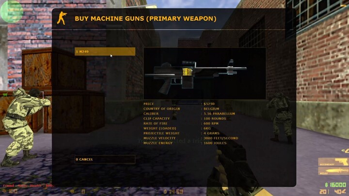 Counter-Strike 1.6 - de_train - Terrorist Forces - Phoenix Connexion - Machine Gun - M249