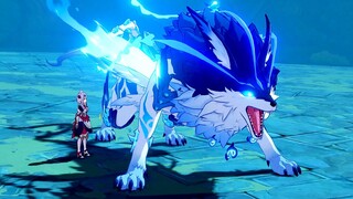 Genshin Impact - Andrius, Dominator of Wolves Boss Fight (PS4 PRO)