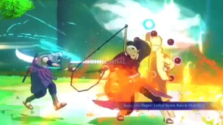 Obito topeng putih santai banget hadapi dua pahlawan Shinobi ini🔥