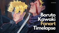 Boruto Vs Kawaki Fanart Timelapse