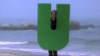 Letter U on the Beach