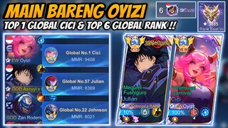 Main Bareng OYIZI Top 1 Global Cici & Top 6 Global Rank !! Mythical Immortal 3885 Star🥶