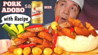 PORK ADOBO SA BEER | MUKBANG PINOY