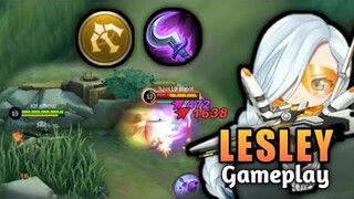 Goldlane Lesley NEW OP ITEM & EMBLEM | Lesley Best Build 2022 | Mobile Legends