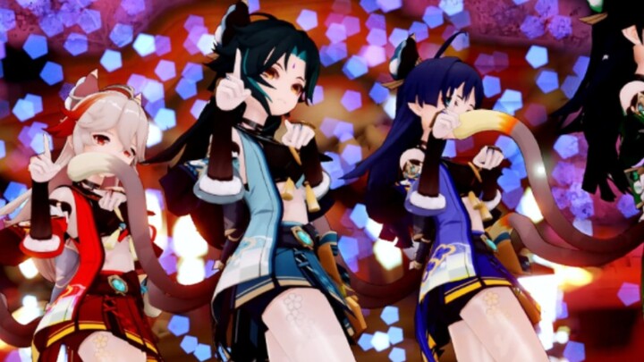 《MMD原神》风系猫猫   shake it+XX良良——五只猫猫/改模配布