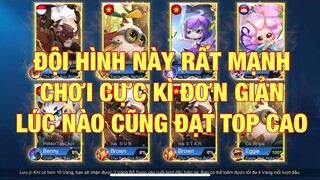 Bông chess. Đội hình mạnh, chơi đơn giản và đạt top cao.