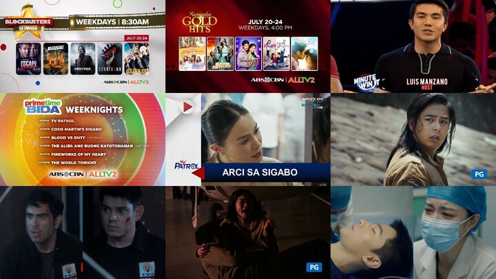 ABS-CBN sa ALLTV2 Commercial Break July 20, 2026 (Monday) (Sigabo, Blood VS Duty, The Alibi & FWOMH)