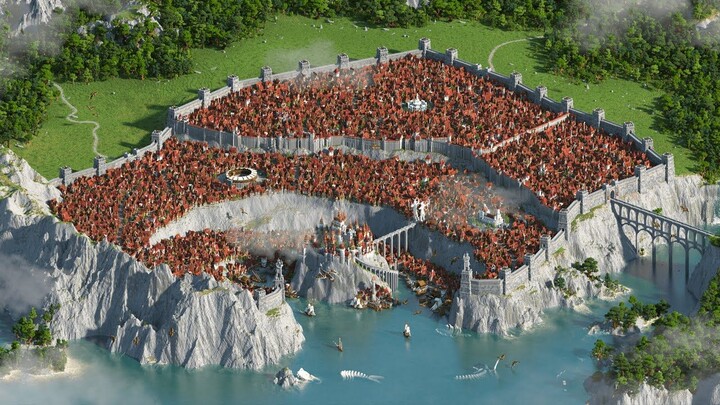 [Minecraft Time-Lapse] A Medieval Kingdom Under Construction, 500 Hours in the Making (Timtenth_Buil