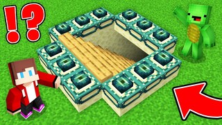JJ and Mikey Found NEW SECRET PASSAGE under ENDER PORTAL in Minecraft Maizen!