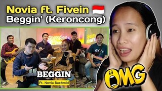 Beggin' ( Keroncong) - Novia Bachmid ft.Fivein || Reaction