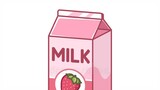 Drinking Strawberry Milk 🍓🥛
