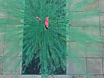 Khoảnh khắc giải áp khi lăn chai xuống cầu thang