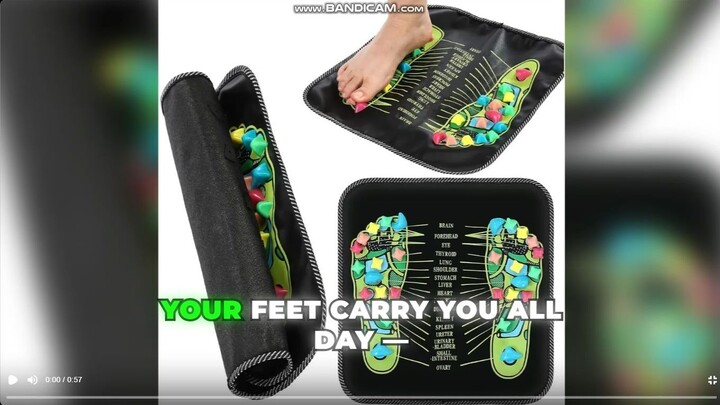 35CM Foot Massage Mat Review 🦶 Reflexology Acupressure Stone Road Mat for