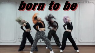 四人跳出了四十人的气势（击味十足的超高质量练习室！【itzy】先行曲born to be带伴舞位的完整版练习室