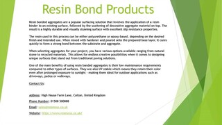 Resin Bond Products