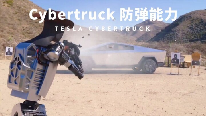 Tesla robot tests Cybertruck's bulletproof performance