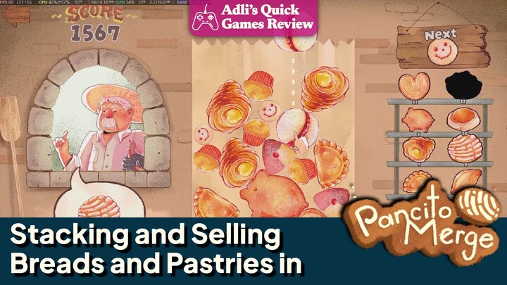Stacking and Selling All Kinds of Breads and Pastries in PancitoMerge | Adli's Quick Games Review
