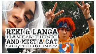 Reki & Langa have a picnic and meet a cat || In Cosplay Vlog || SK8 the Infinity