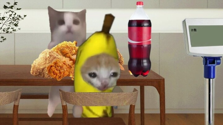 Banana Cat thinks that no weight means no calories