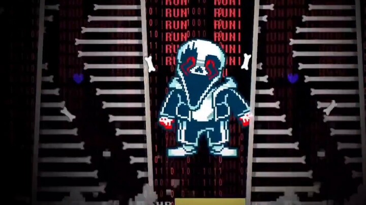 [Animation] Crazy! Super cool hacker ending VHS Sans battle full version!