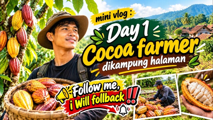 mini vlog,my daily journey ‼️day 1 cocoa farmer🤩