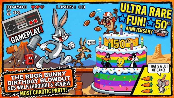 The Bugs Bunny Birthday Blowout | Full Gameplay (NES)