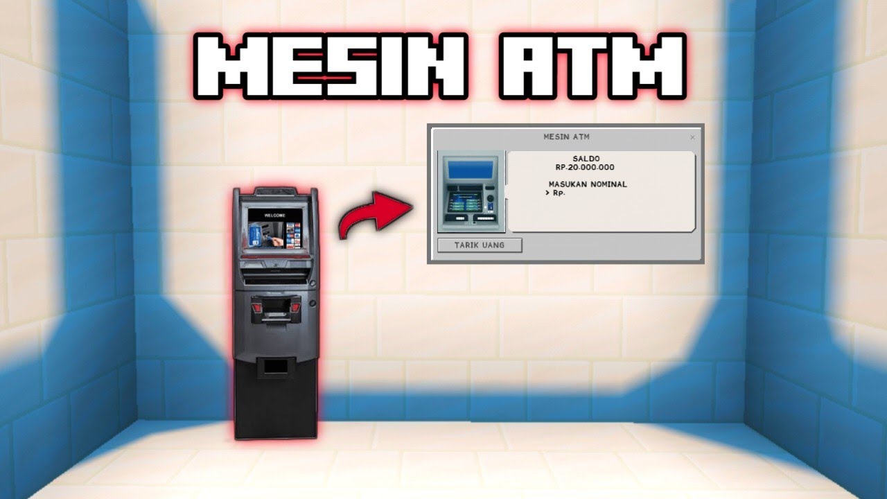 CARA MEMBUAT MESIN ATM DI MINECRAFT! BISA TARIK UANG ?? - Bstation