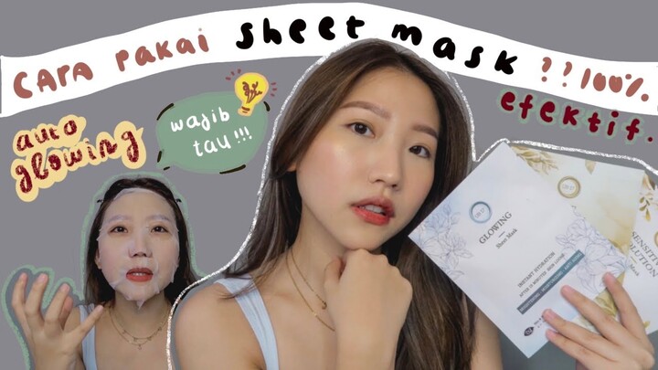 Cara Pakai Sheetmask yang PALING BENAR / SHEETMASK LOKAL ? AMAN GAK TUH? 🤔 / Review UB 17 Sheetmask