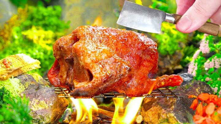 🐔🔥How To Cook Yummy Miniature Chicken Outdoor