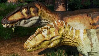 2 Lythronax & 2 Teratophoneus Breakout & Fight - Jurassic World Evolution Mods (4K 60FPS)