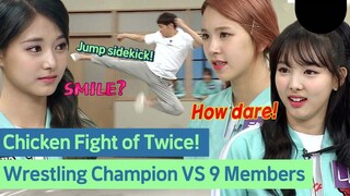 1 Wrestling Champion VS 9 TWICE MEMBERS! Who will win? #twice