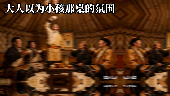 Orang dewasa mengira suasana di meja anak-anak itu