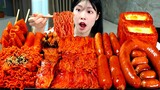 ASMR MUKBANG| 직접 만든 불닭 버섯 불닭쌈 소세지 먹방 & 레시피 FRIED CHICKEN AND FIRE NOODLES EATING