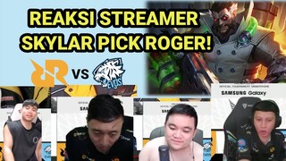 Semua Terkejut!! Skylar Pick ROGER - Reaksi Streamer draft RRQ vs EVOS #mplids13