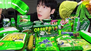 ASMR MUKBANG | 편의점 꿀젤리 그린 디저트 아이스크림 먹방 초콜릿 & GREEN DESSERT HONEY JELLY CANDY