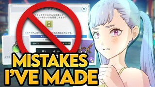 MISTAKES I'VE MADE THAT YOU CAN AVOID WHEN GLOBAL COMES OUT... ESPECIALLY F2P | Black Clover Mobile