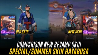 Revamp Skin Special/Summer Hayabusa 'Sushi Master' Comparison | Mobile Legends Bang-Bang
