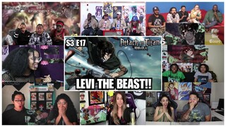 LEVI VS BEAST TITAN!! Reaction Mashup Attack On Titan 進撃の巨人 **VERY LOUD**