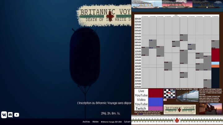 Britannic Voyage RPG 2025 - Le Voyage Complet