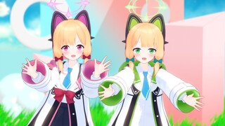 【蔚蓝档案MMD】这么可爱的小桃&小绿是要被sensei吃掉的~