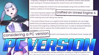 PC VERSION FOR BLACK CLOVER MOBILE? I CALLED IT! | Black Clover Mobile