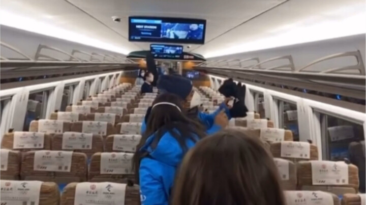 On the first day Brazilian athletes checked into the Olympic Village, China’s high-speed train at 34