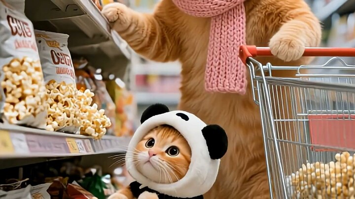 A Kitten's Love Heals Everything ❤️A Kitten Cooks Spaghetti to Heal Its Family 🍝🐾