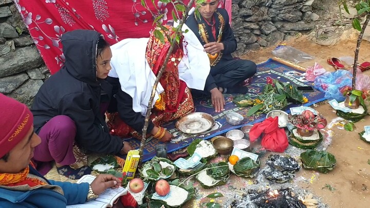 Bride and Groom Sharing Food For First Time | Nepalese Culture |