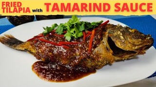 CRISPY FRIED FISH WITH TAMARIND SAUCE | Fried Tilapia With Tamarind Sauce | Thai Dish Recipe