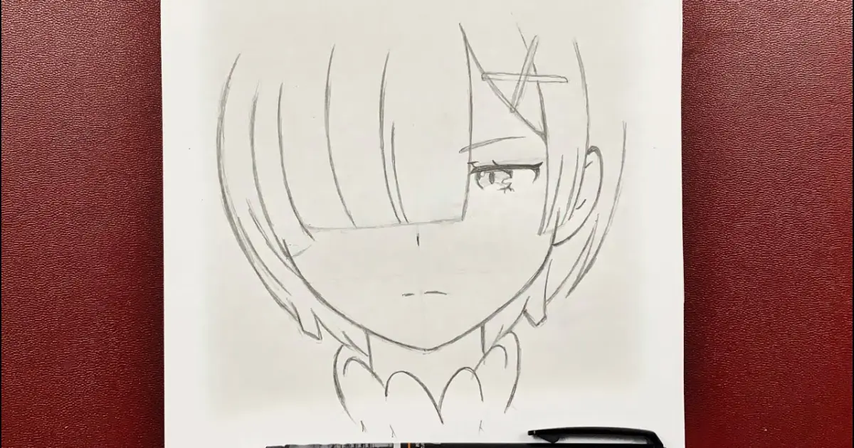 Easy anime drawing | how to draw REM from re zero step-by-step - Bilibili