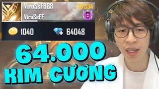 64000 Kim Cương ViruSs Đốt SHOP FREE FIRE | ViruSs Free Fire