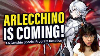 ARLECCHINO DETAILS + SETHOS TEASED! 4.6 Special Program Livestream Reaction | Genshin Impact